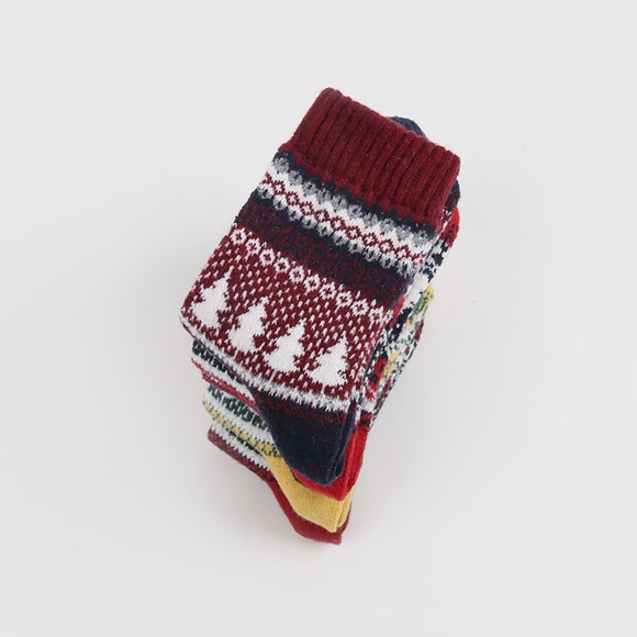 5 Pairs Womens Vintage Socks Cony Hair Warm Socks - Picture 3 of 8